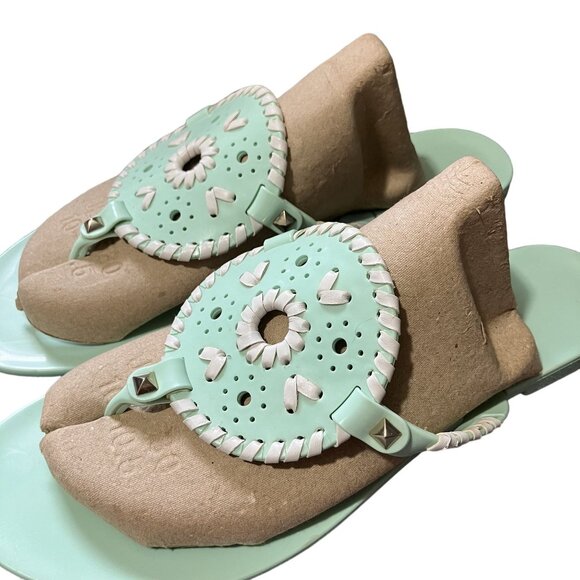 Jack Rogers Georgica Mint Green Jelly Sandals Size 10 - Picture 2 of 9
